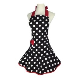 SKAP074 Online order to order polka dot retro apron Personal design bow pocket bake beauty salon retro apron retro apron manufacturer SKAP074 Online order to order polka dot retro apron Personal design bow pocket bake beauty salon retro apron retro apron manufacturer
